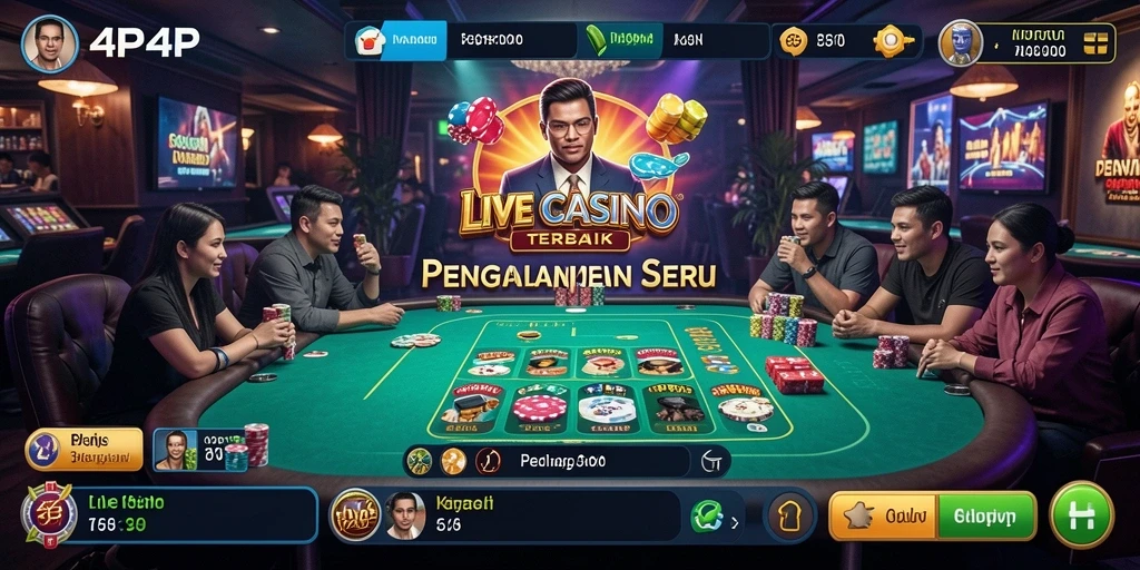 Tampilan gameplay Live Casino yang seru dan interaktif.