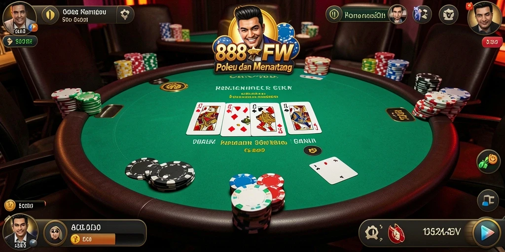 Gameplay Poker menarik di 888FW dengan fitur interaktif.