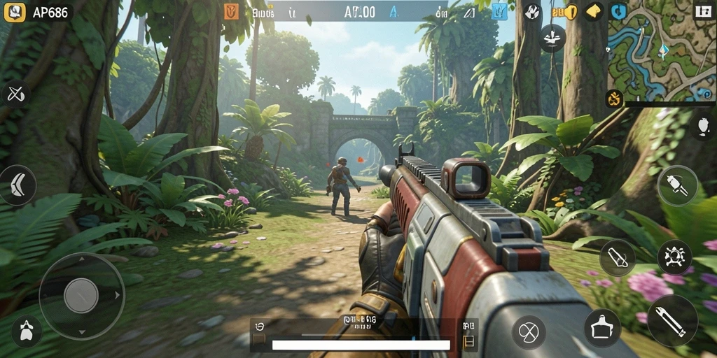 Tampilan gameplay AP686 yang mendebarkan dan penuh aksi.