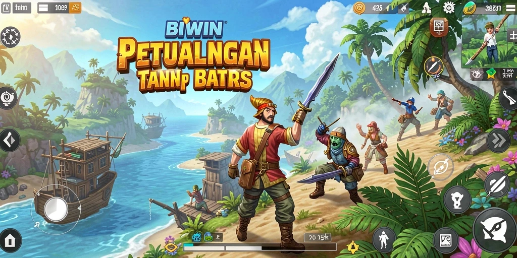 Screenshot gameplay BIWIN menampilkan momen eksplorasi seru di dunia terbuka.
