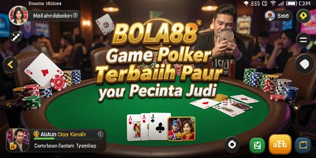 Screenshot gameplay BOLA88 menampilkan aksi seru permainan Poker.