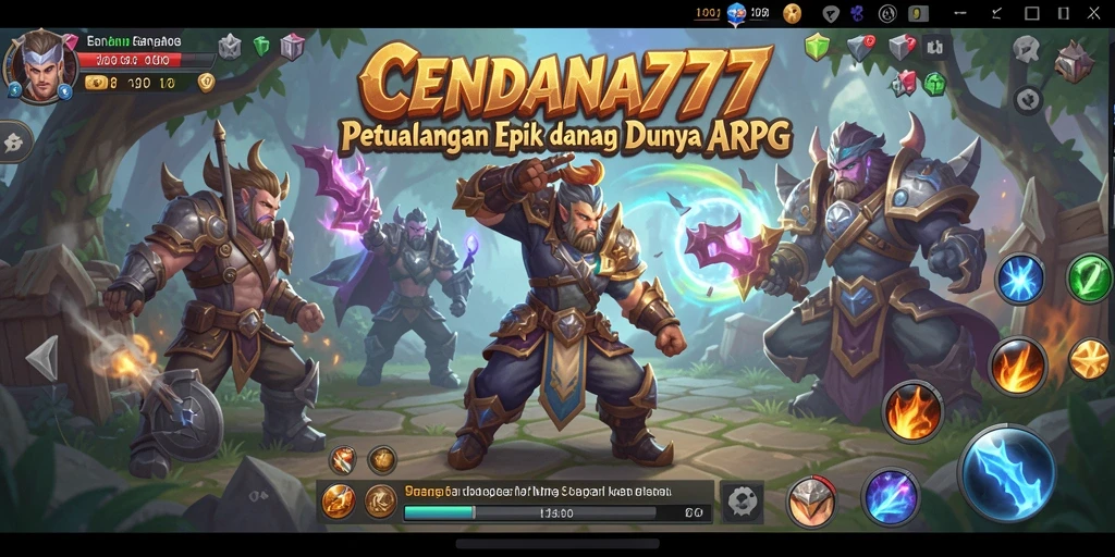 Tampilan gameplay CENDANA777 yang mendebarkan dalam pertarungan ARPG.