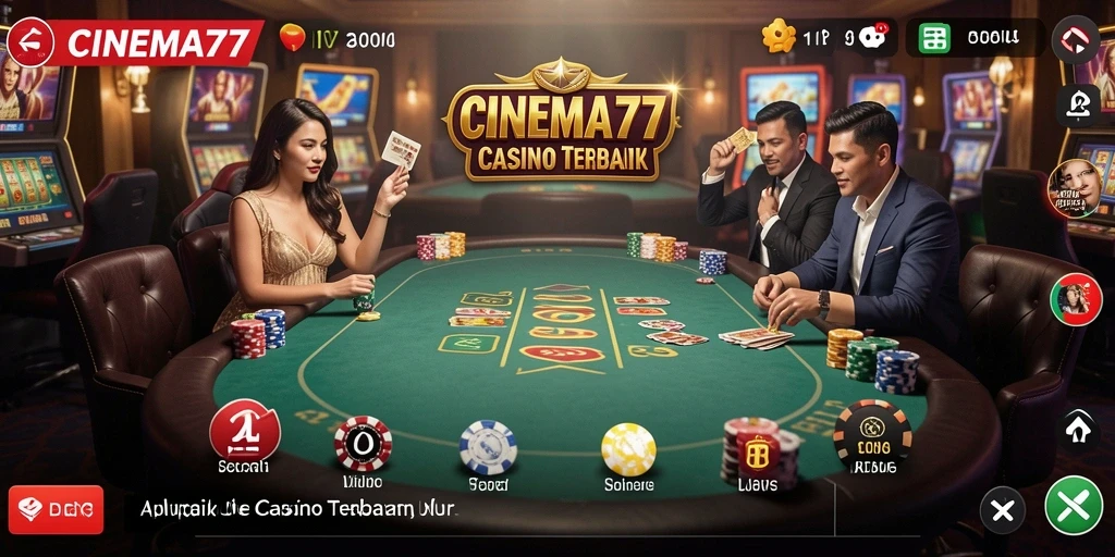 Tampilan gameplay Live Casino yang mendebarkan di CINEMA77.