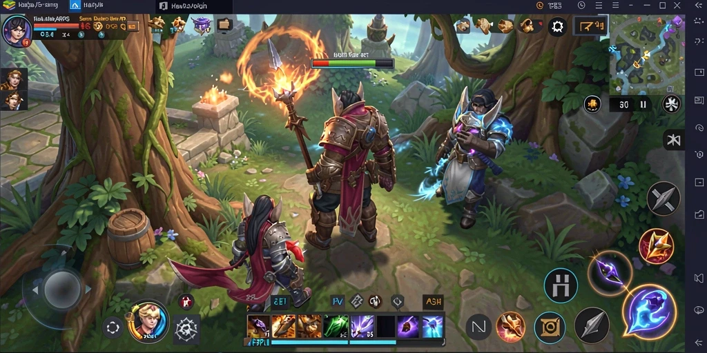 Tangkapan layar dari gameplay seru di HARAPJP dengan karakter yang bertarung.