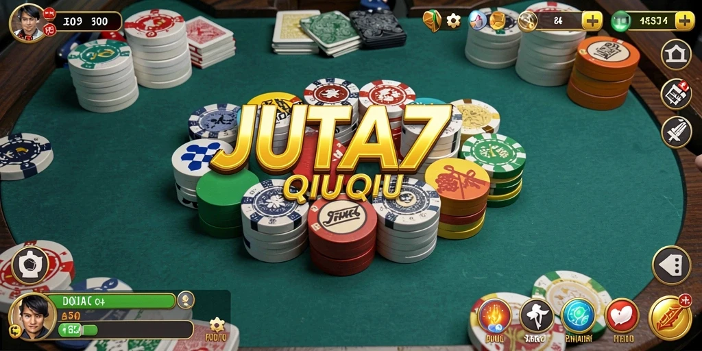 Gameplay seru QiuQiu di JUTA7 yang memukau.