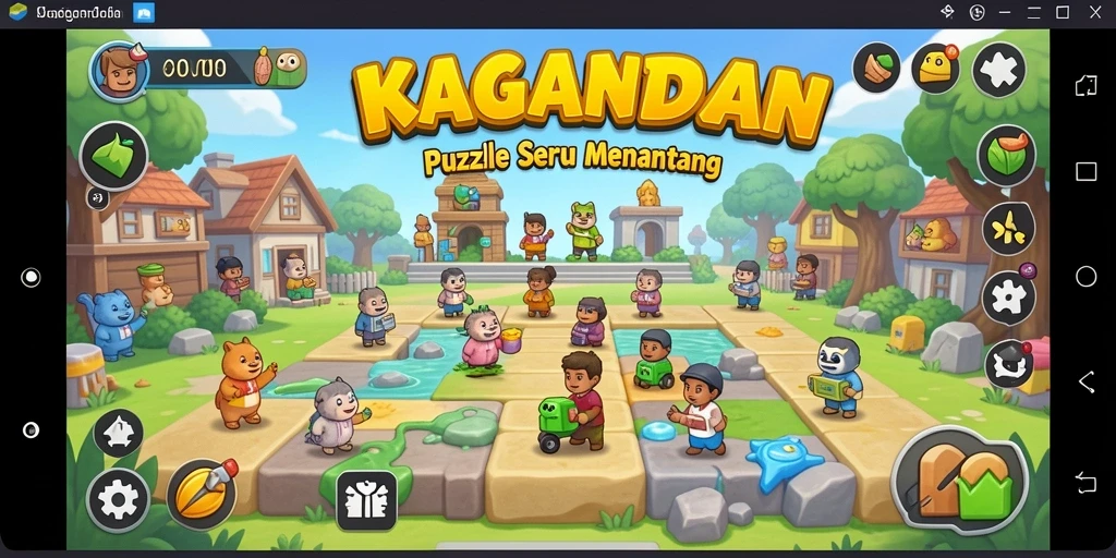 Tampilan gameplay KAGANDAN dengan potongan puzzle yang menarik.