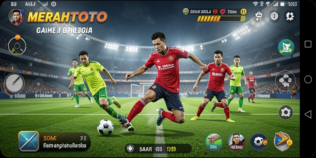 Tangkap momen seru dalam gameplay sepak bola MERAHTOTO.