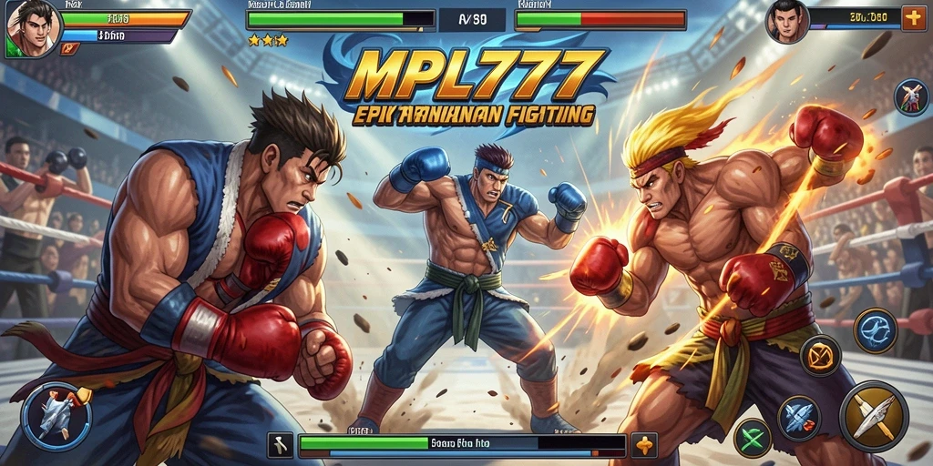 Tangkapan layar gameplay seru MPL777 dalam pertempuran Fighting.