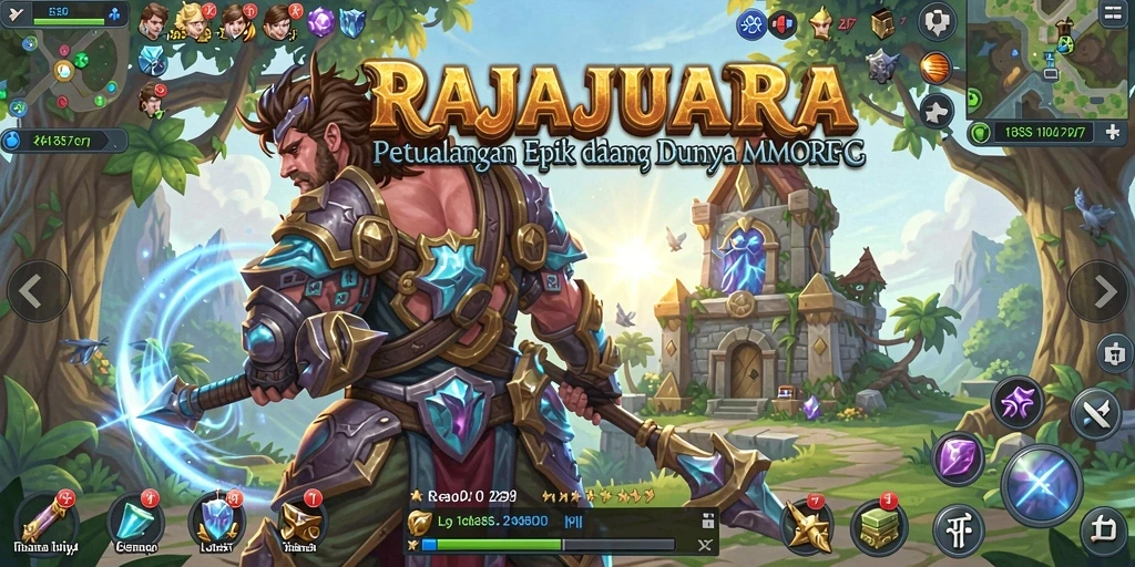 Tampilan menakjubkan dari gameplay MMORPG RAJAJUARA.