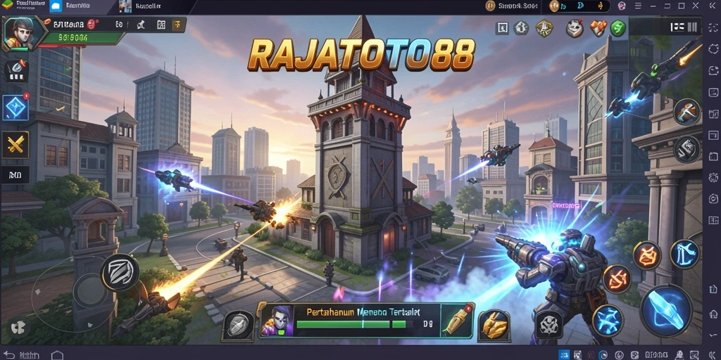 Tampilan menarik dari gameplay Tower Defense RAJATOTO88.