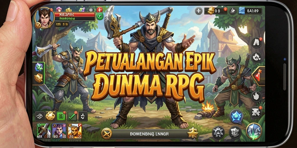 Tampilan gameplay utama RAP89 yang memukau dan penuh aksi RPG.