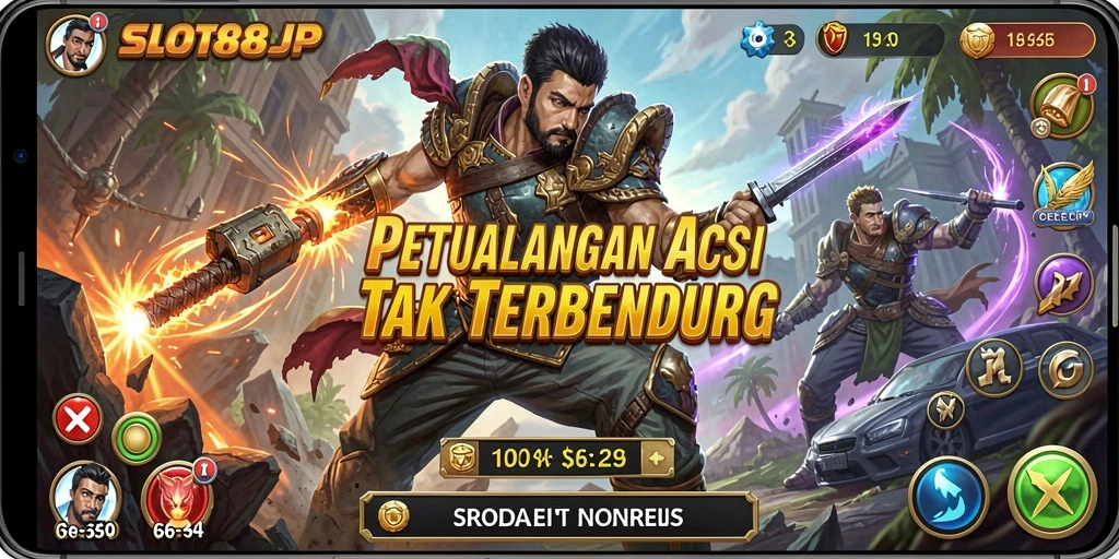 Tampilan seru gameplay SLOT88JP yang penuh aksi dan tantangan.