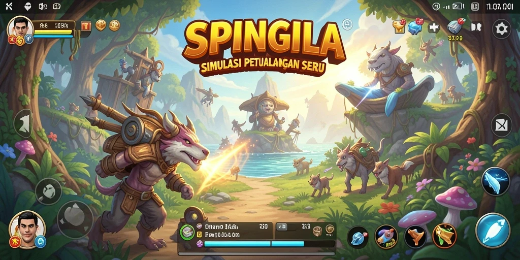 Tampilan gameplay menarik dari SPINGILA yang menunjukkan aksi seru.