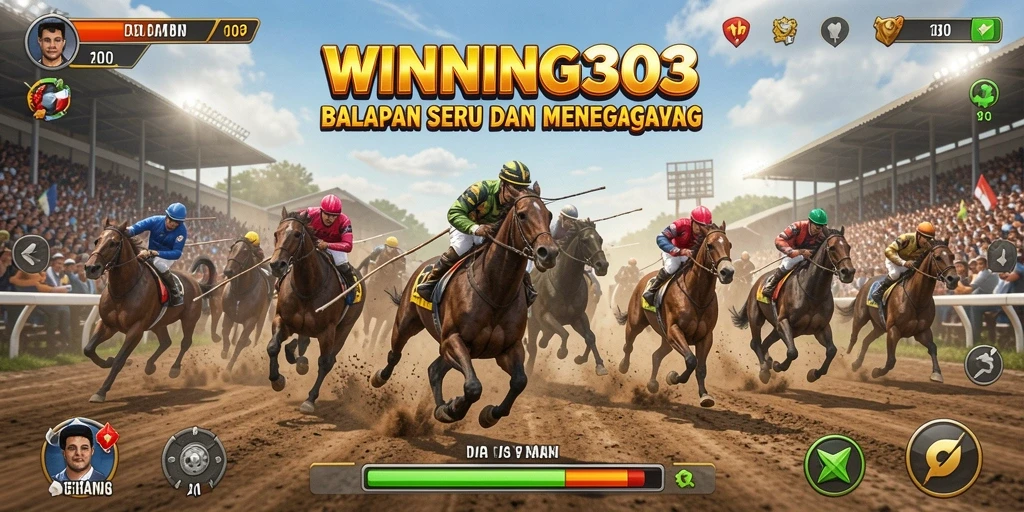 Tampilan gameplay balapan yang mendebarkan di WINNING303.